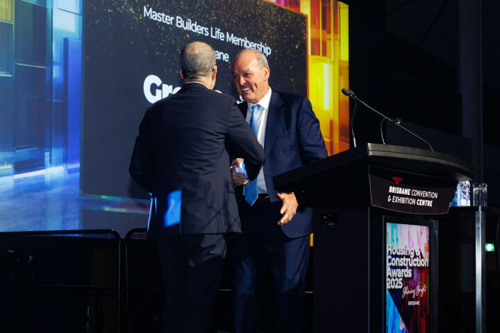 Greg Quinn Awarded Life Membership with Master Builders Queensland